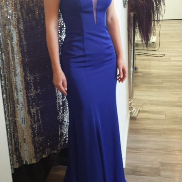 Clarisse Satin Stretch Sheath Prom Dress - Picture 2 of 4